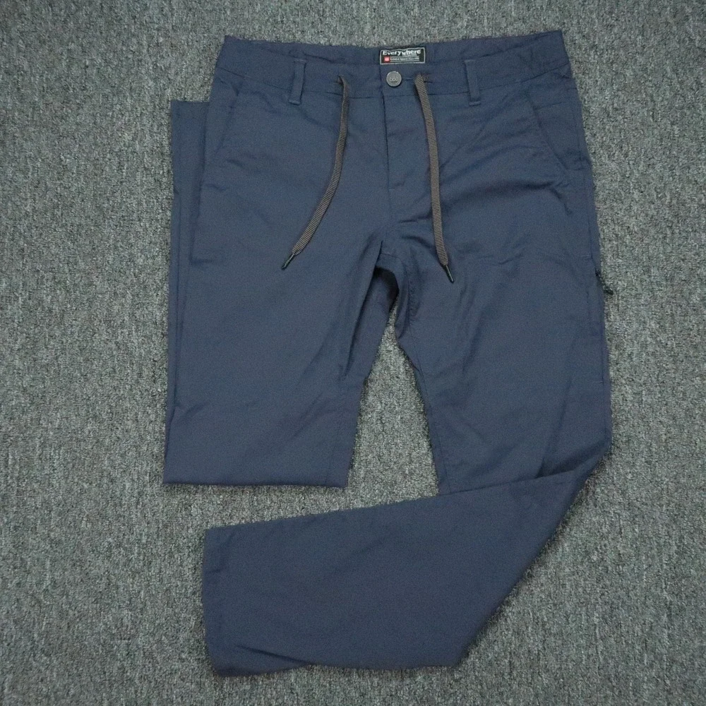 686 Pants Mens 32x32 Blue Everywhere Slim Fit Stretch Lined Zip Pocket